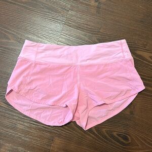 Pink lululemon speed up short 2.5 inch size 4